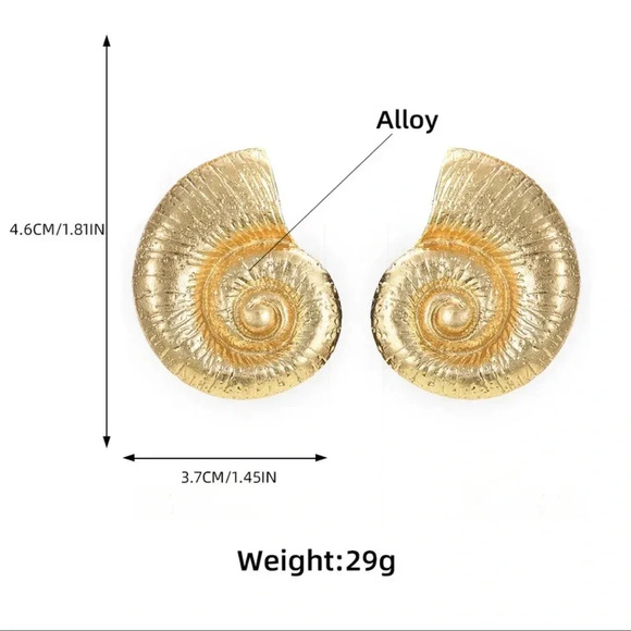 Zara Golden Silver Seashell Earrings - Picture 12 of 16